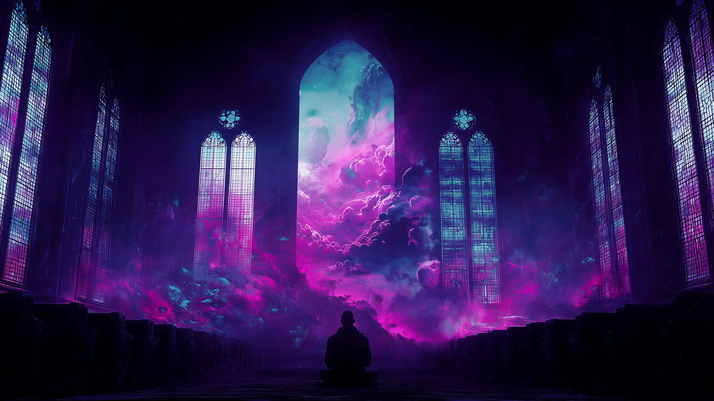 Kavodah hero background with musical elements and scripture themes